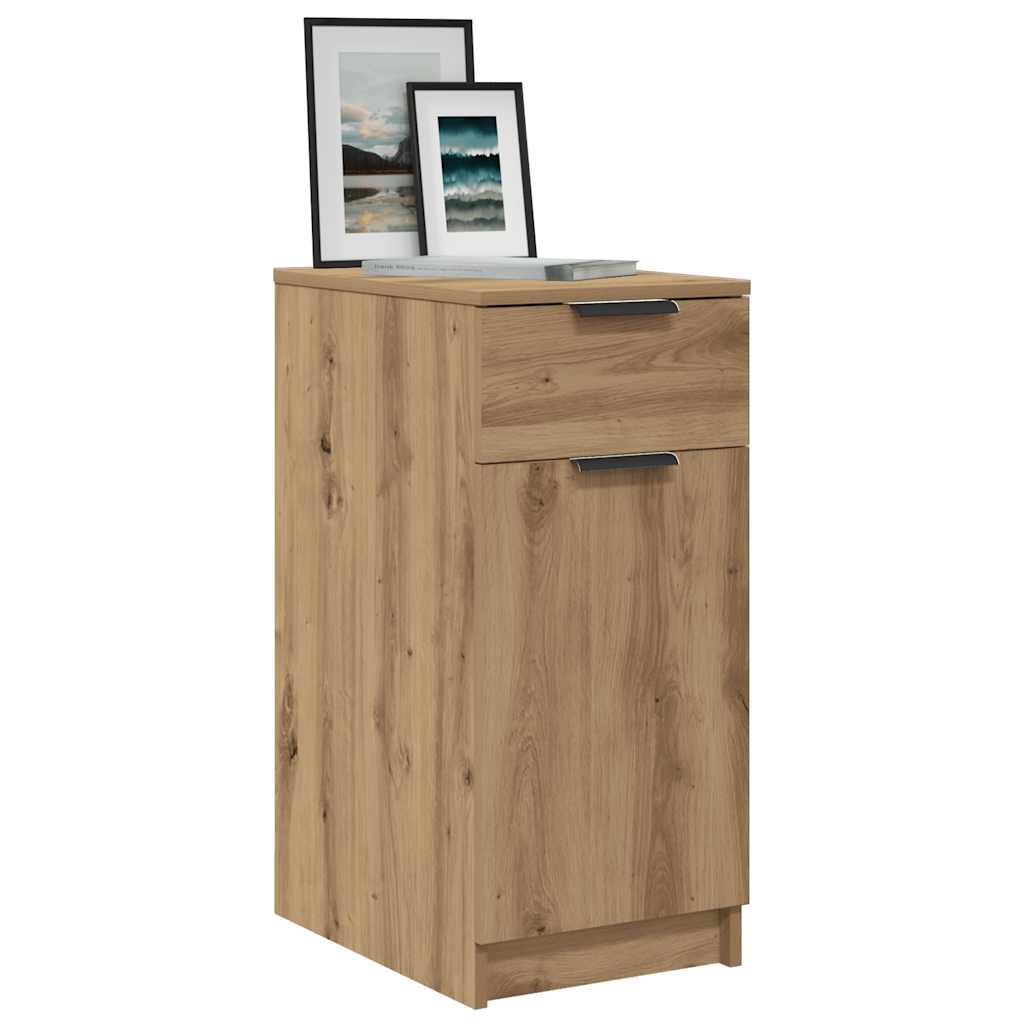 Armoire de bureau chêne artisanal 33x50x75 cm bois d'ingénierie - XIOS