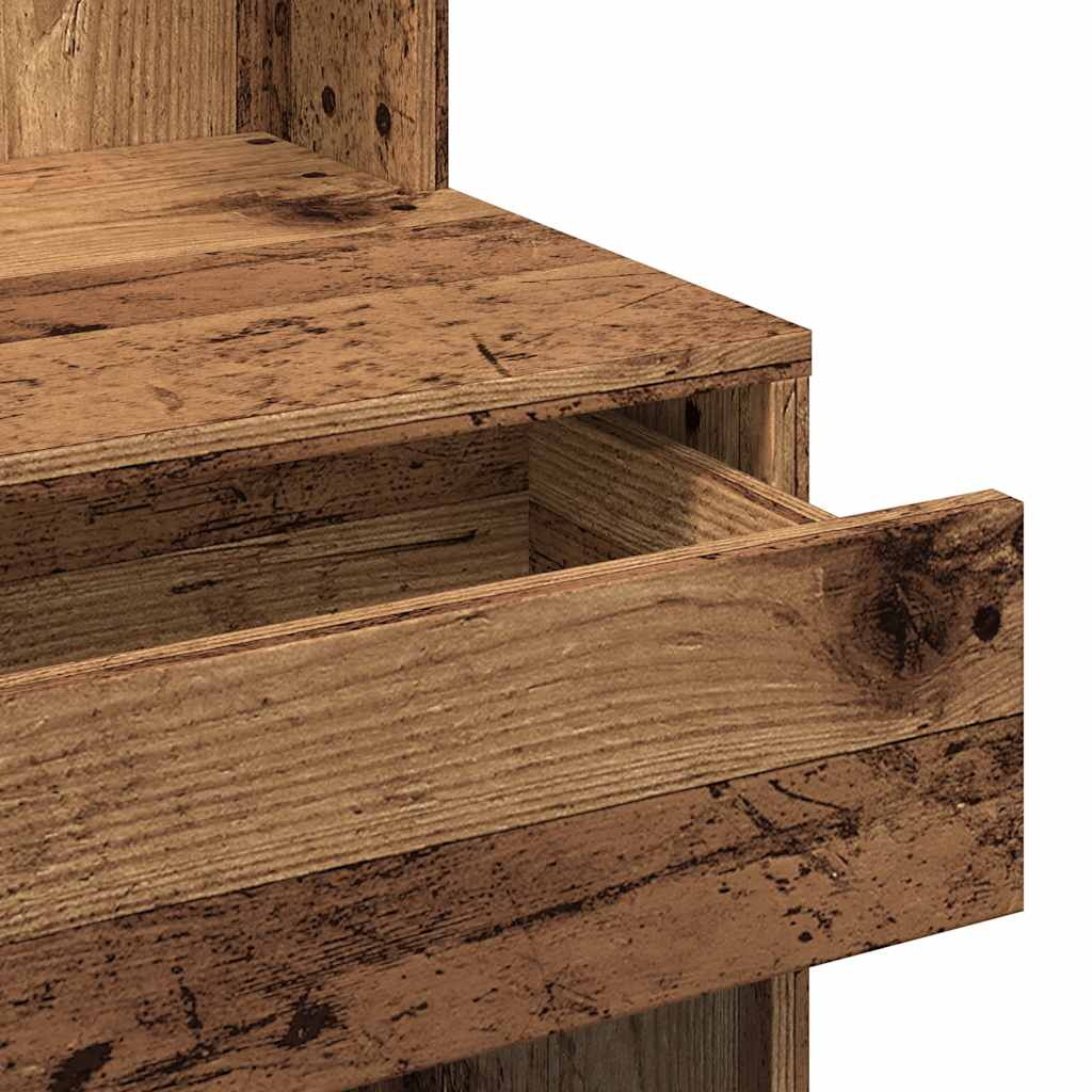 Coiffeuse avec LED vieux bois 60x40x140 cm - XIOS