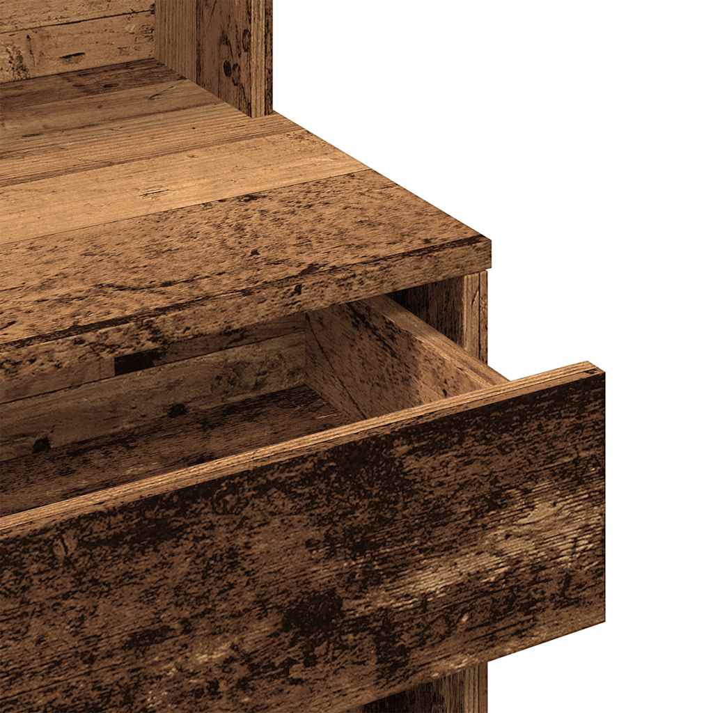 Coiffeuse avec miroir vieux bois 74,5x40x141 cm - XIOS