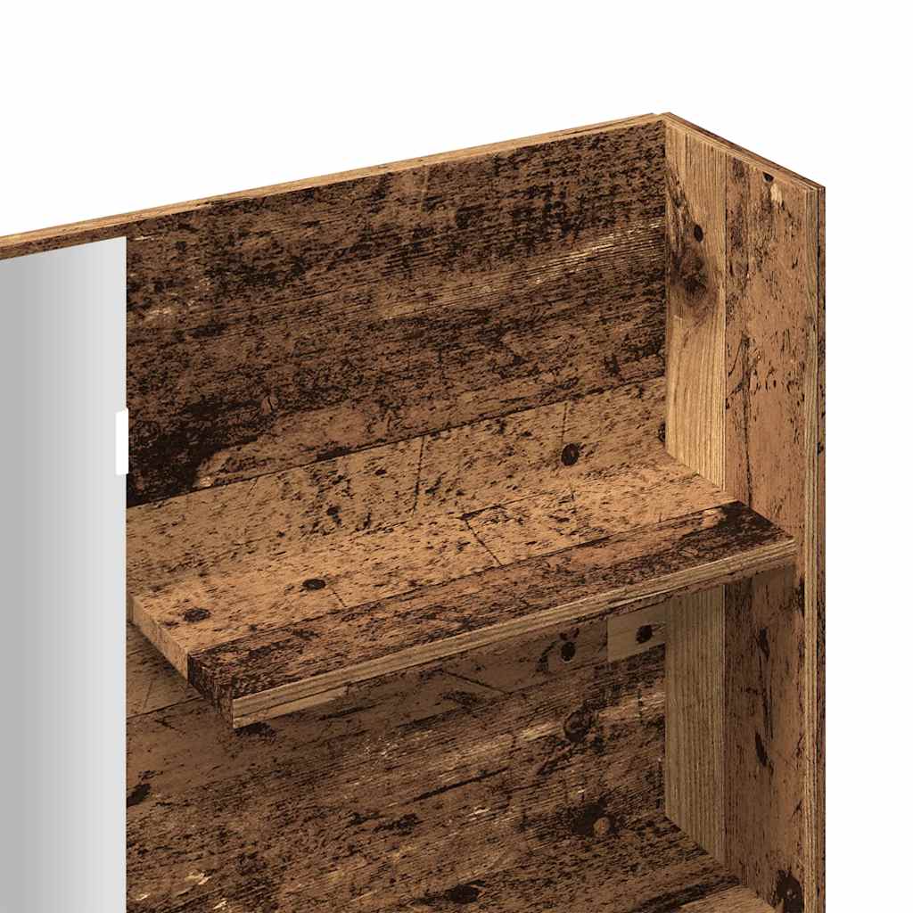 Coiffeuse avec miroir vieux bois 74,5x40x141 cm - XIOS