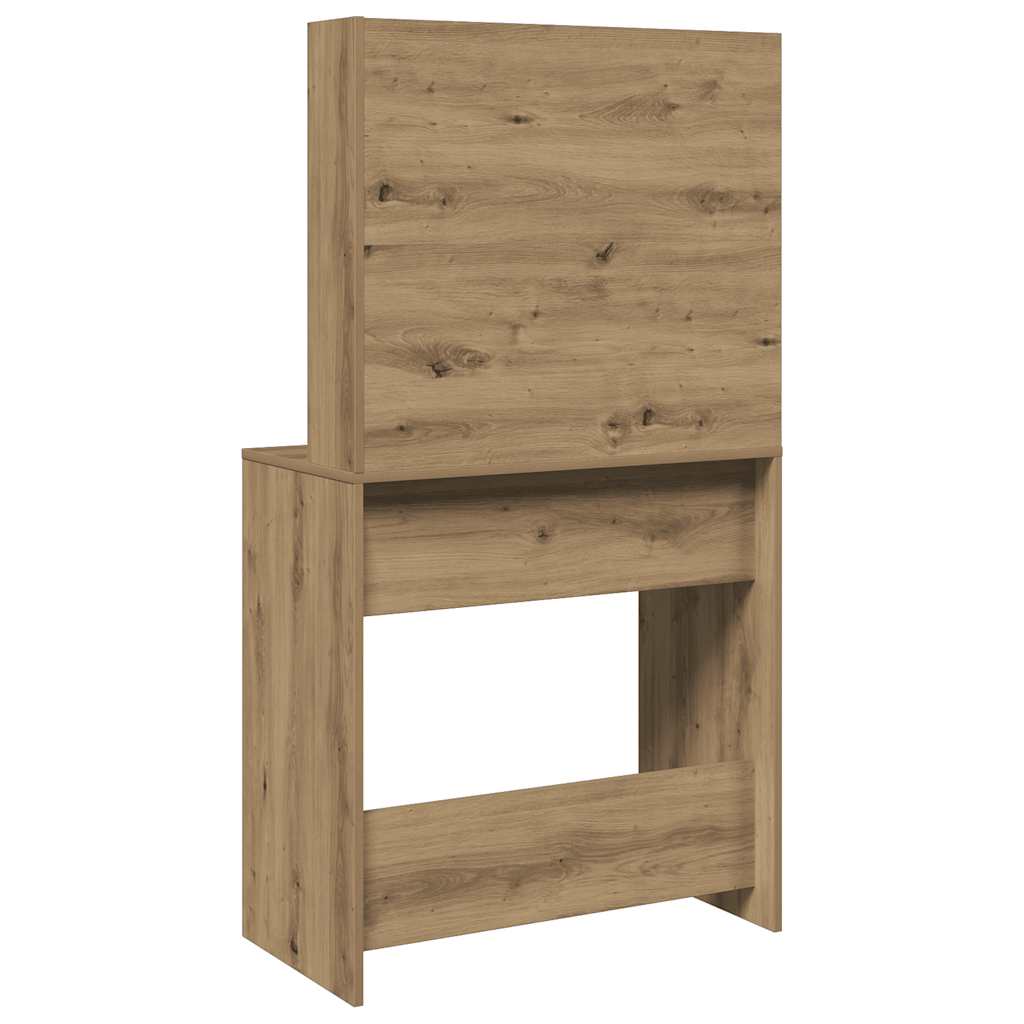 Coiffeuse avec miroir chêne artisanal 74,5x40x141 cm - XIOS