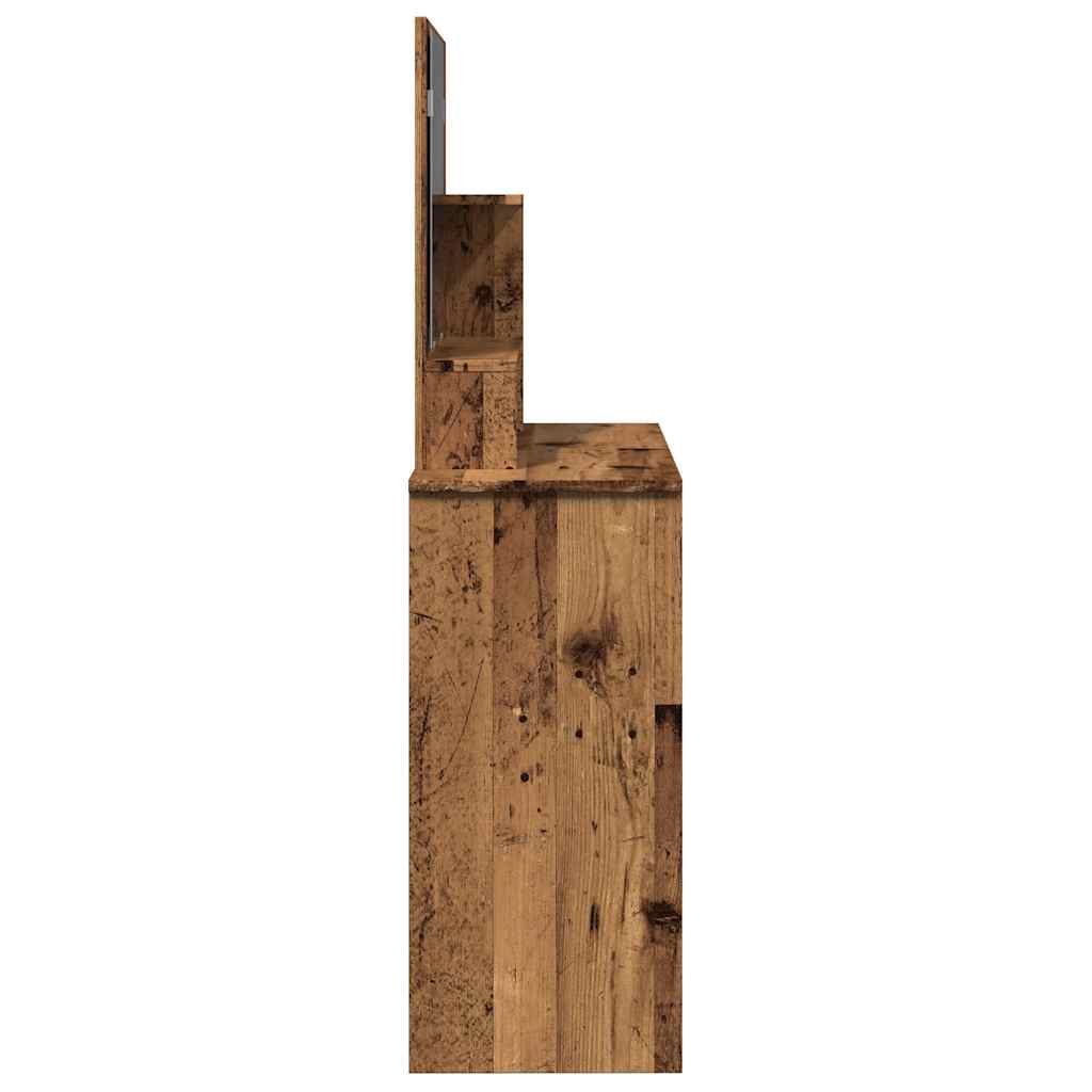 Coiffeuse avec miroir vieux bois 86,5x35x136 cm - XIOS