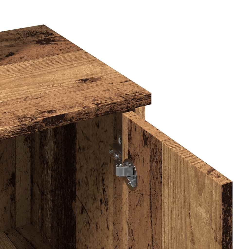 Coiffeuse avec miroir vieux bois 86,5x35x136 cm - XIOS