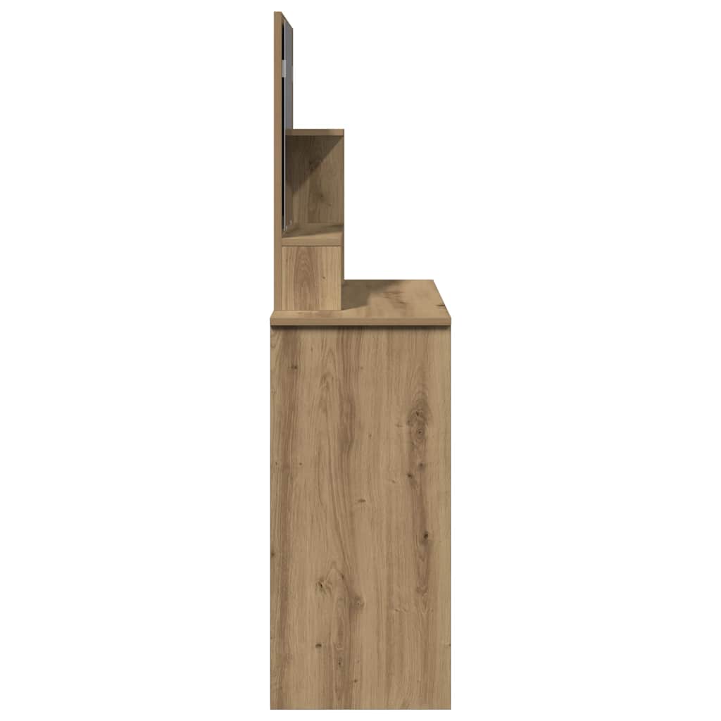 Coiffeuse avec miroir chêne artisanal 86,5x35x136 cm - XIOS