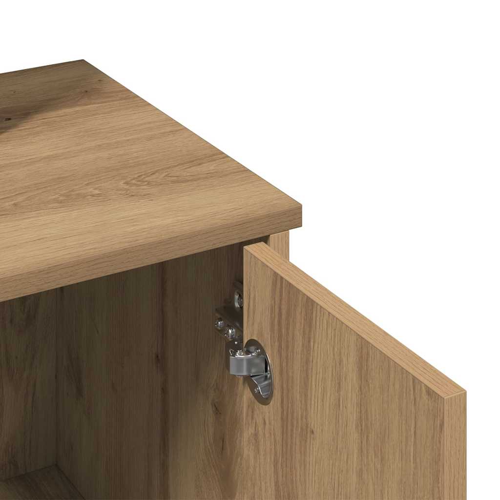 Coiffeuse avec miroir chêne artisanal 86,5x35x136 cm - XIOS