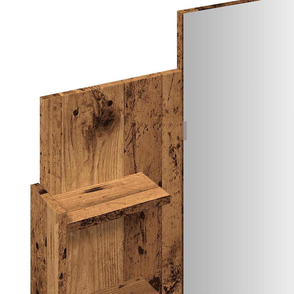 Coiffeuse avec miroir vieux bois 96x39x142 cm - XIOS