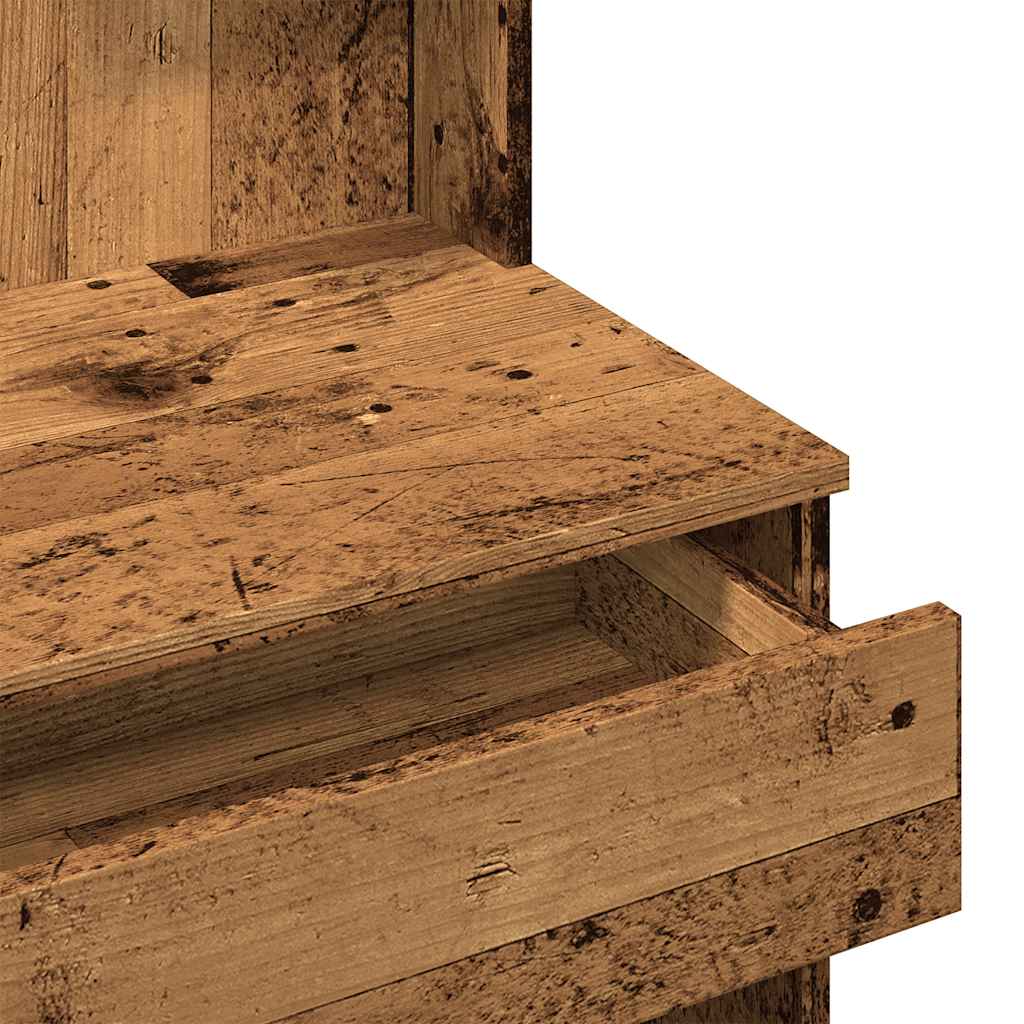 Coiffeuse avec miroir vieux bois 96x39x142 cm - XIOS