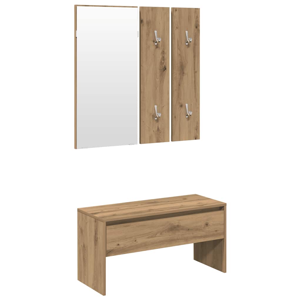 Ensemble de meubles de couloir chêne artisanal bois ingénierie - XIOS