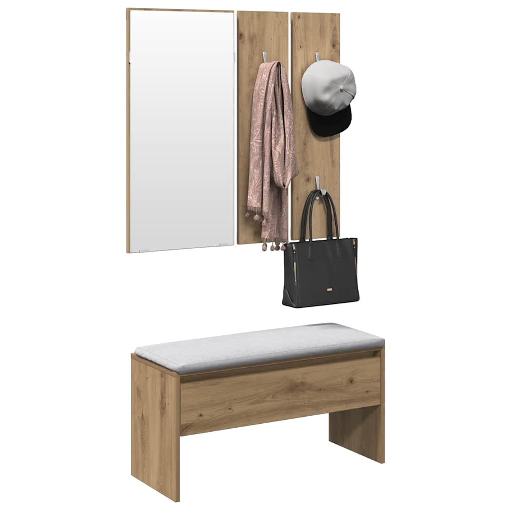 Ensemble de meubles de couloir chêne artisanal bois ingénierie - XIOS