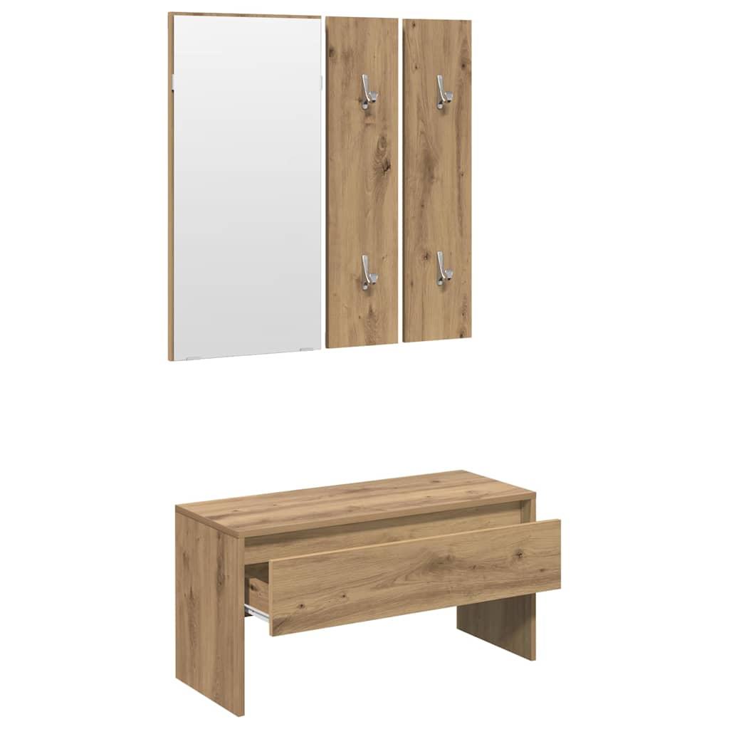 Ensemble de meubles de couloir chêne artisanal bois ingénierie - XIOS