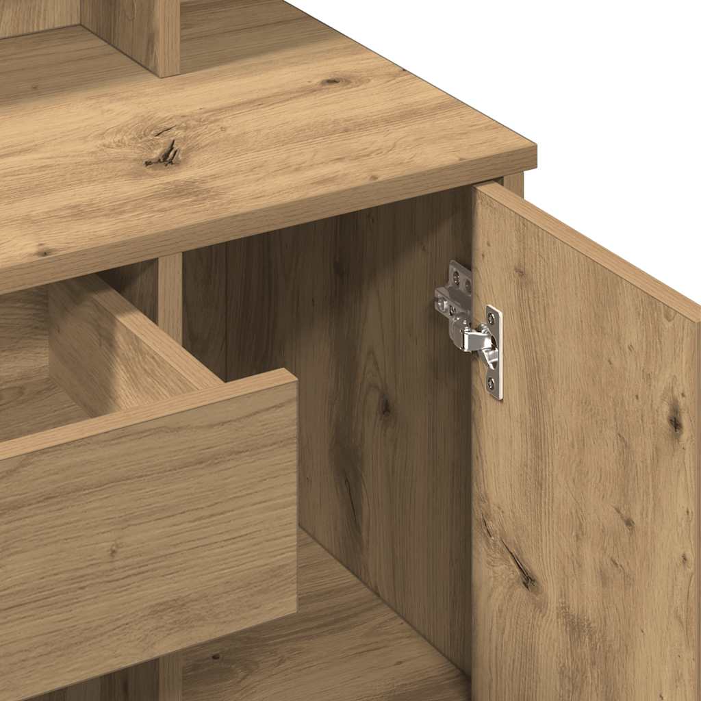 Coiffeuse avec LED chêne artisanal 86,5x35x136 cm - XIOS