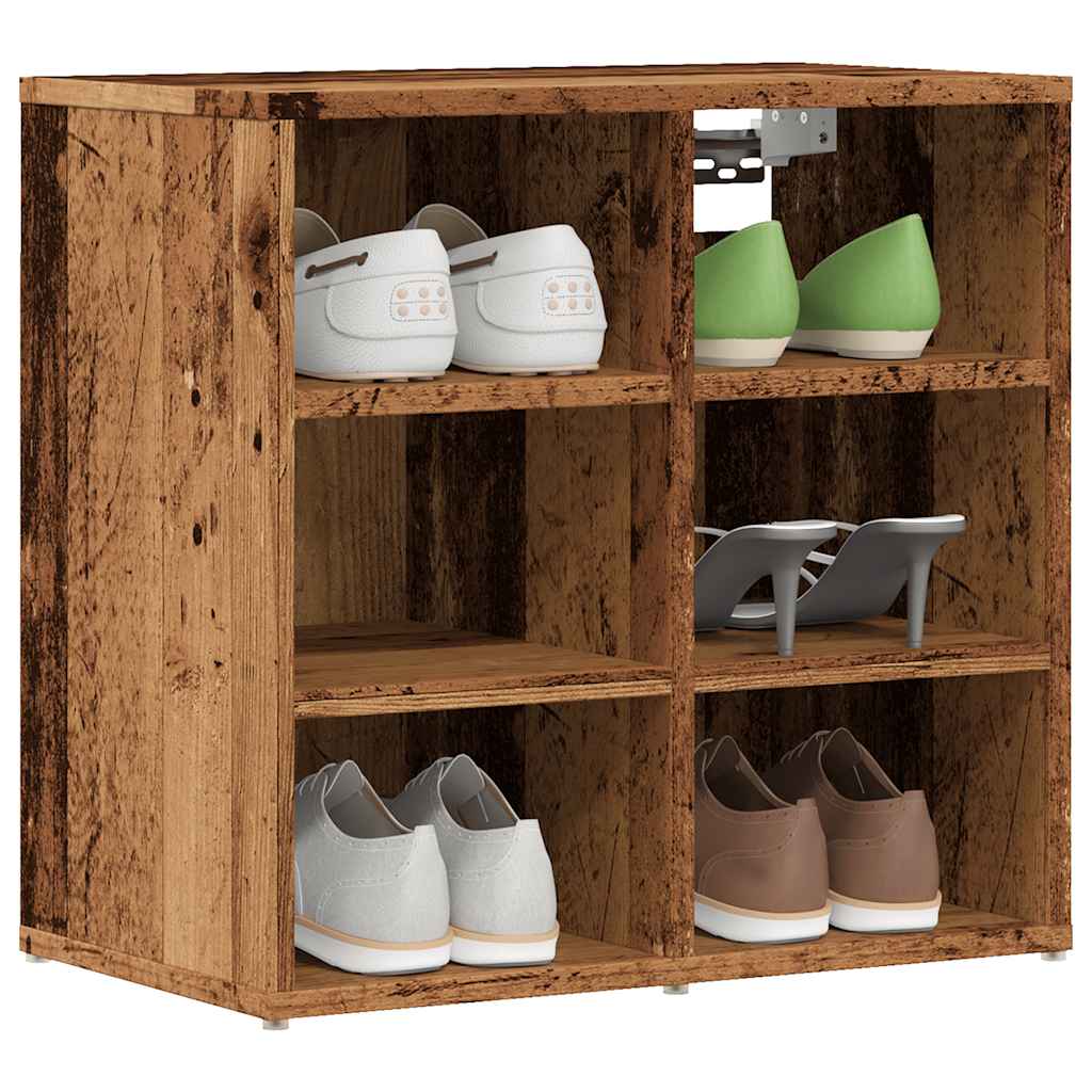 Armoire à chaussures vieux bois 52x30x50 cm - XIOS