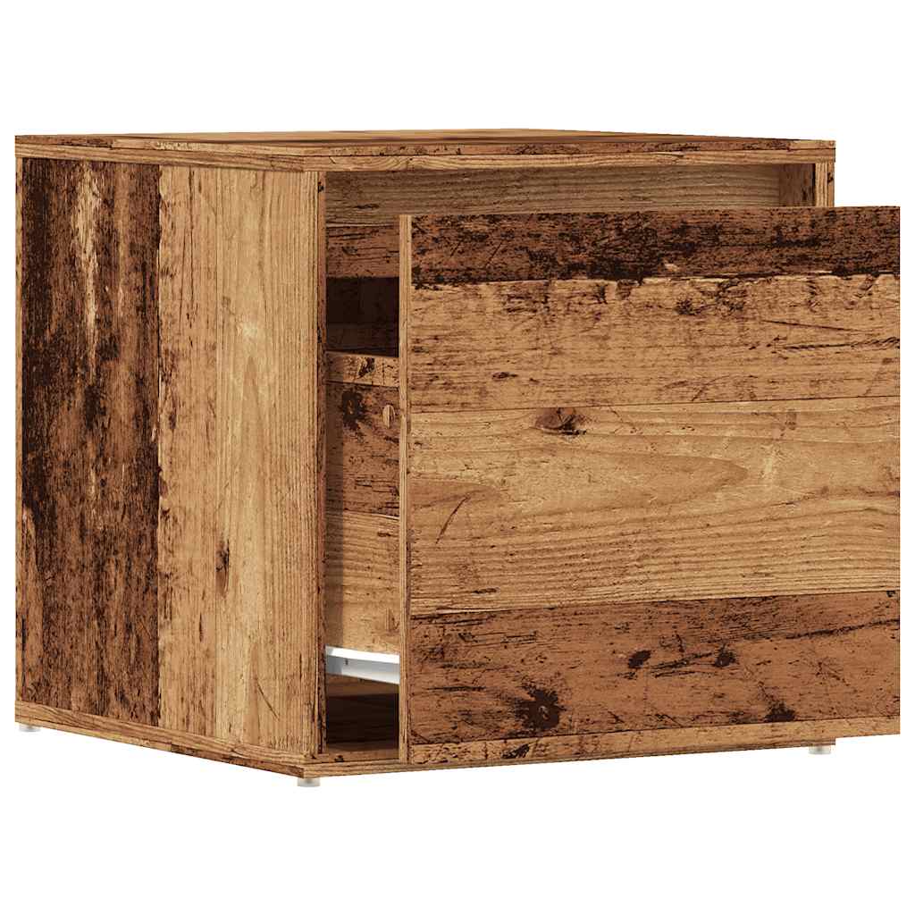 Tiroir boîte vieux bois 40,5x40x40 cm bois d'ingénierie - XIOS