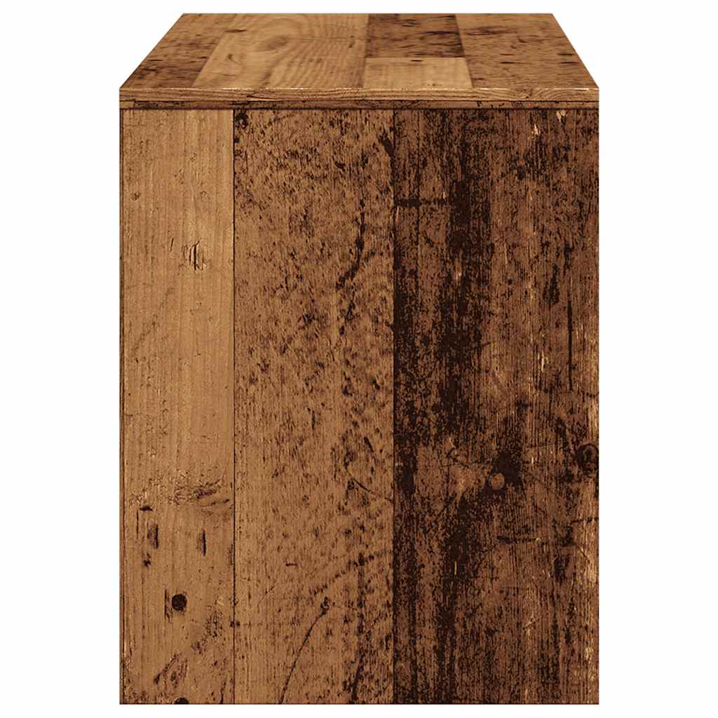 Tabouret de toilette vieux bois 70x35x45 cm bois d'ingénierie - XIOS