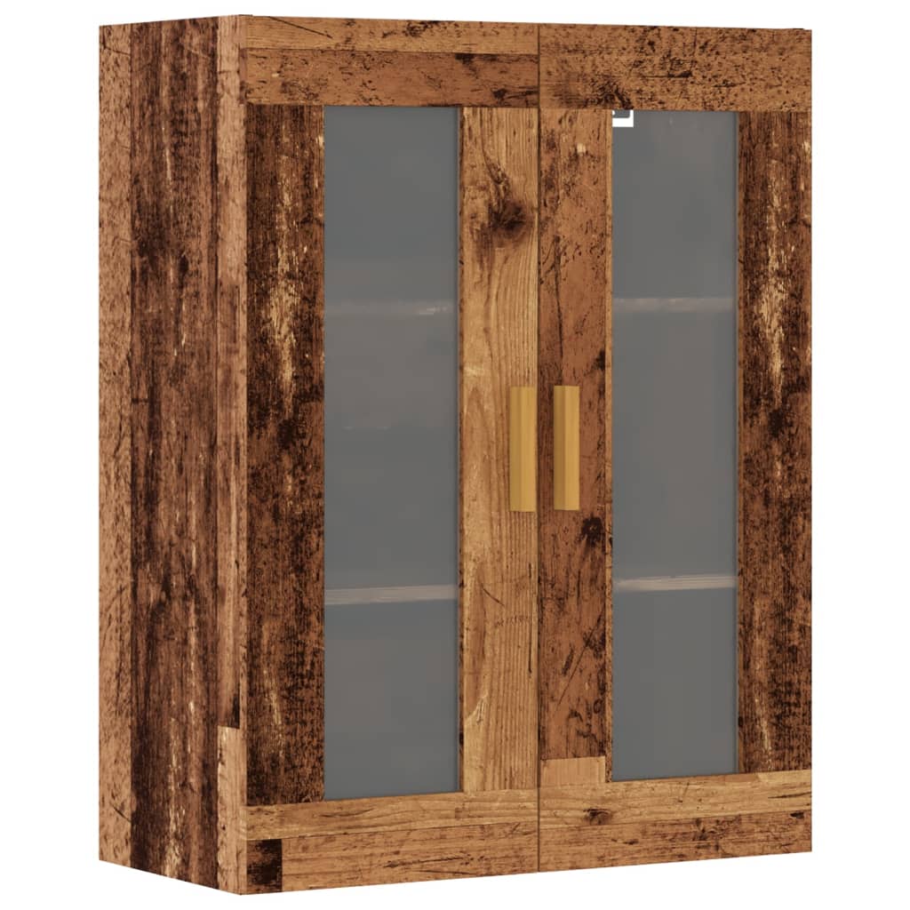 Armoire murale suspendue vieux bois 69,5x34x90 cm - XIOS