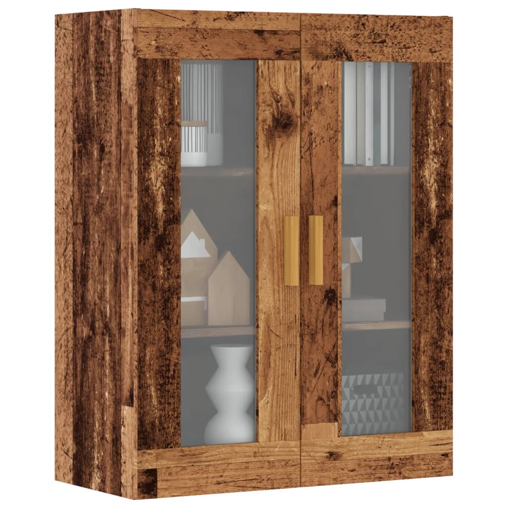 Armoire murale suspendue vieux bois 69,5x34x90 cm - XIOS