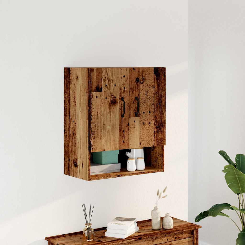 Armoire murale vieux bois 60x31x70 cm bois d'ingénierie - XIOS