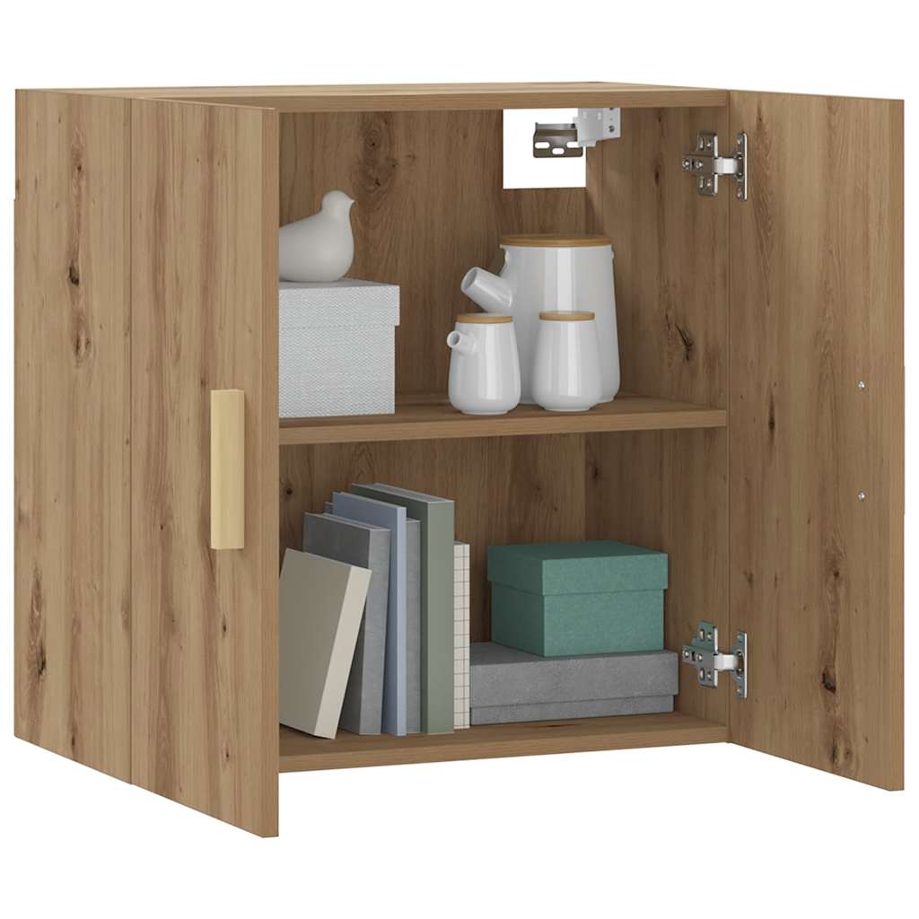 Armoire murale chêne artisanal 60x31x60 cm bois d'ingénierie