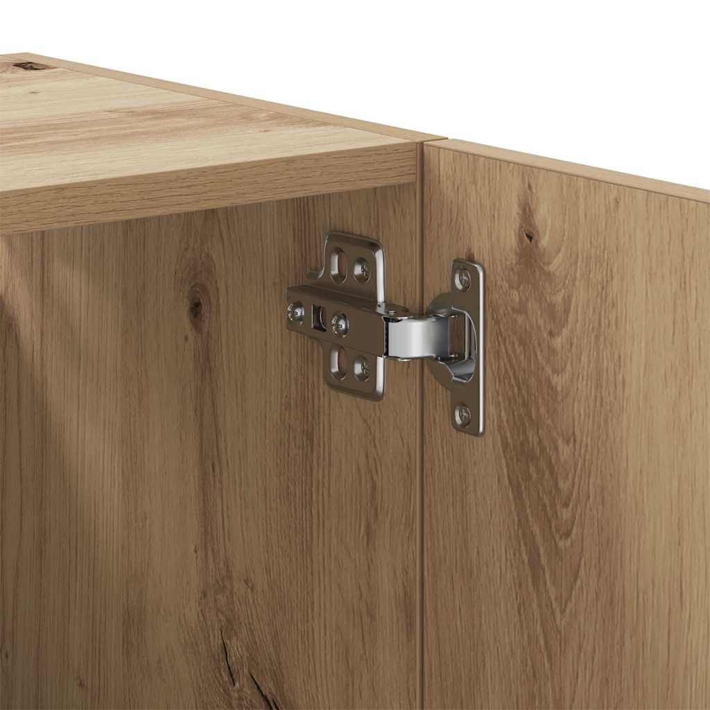 Armoire murale chêne artisanal 60x31x60 cm bois d'ingénierie