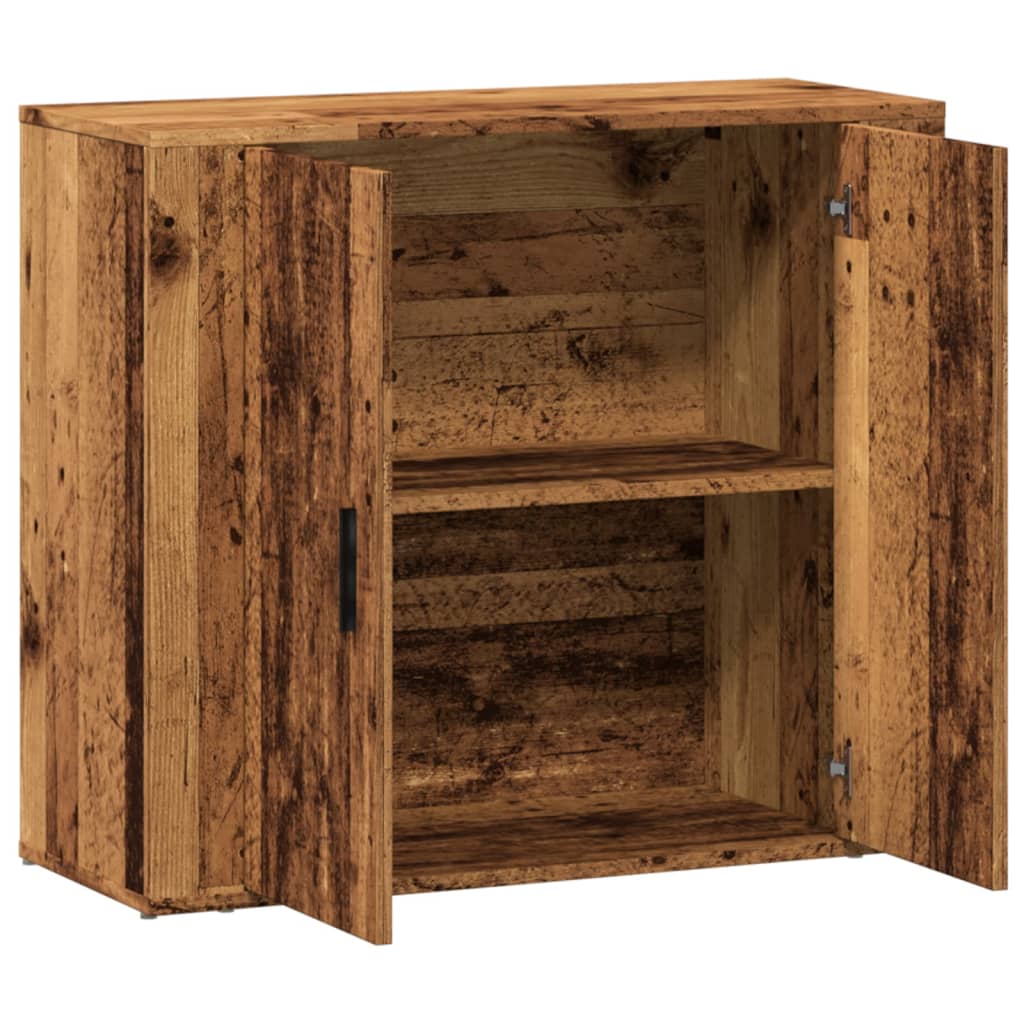 Buffet vieux bois 80x33x70 cm bois d'ingénierie - XIOS
