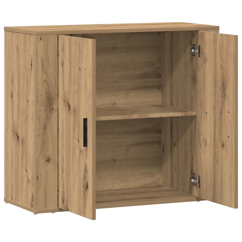 Buffet chêne artisanal 80x33x70 cm bois d'ingénierie - XIOS