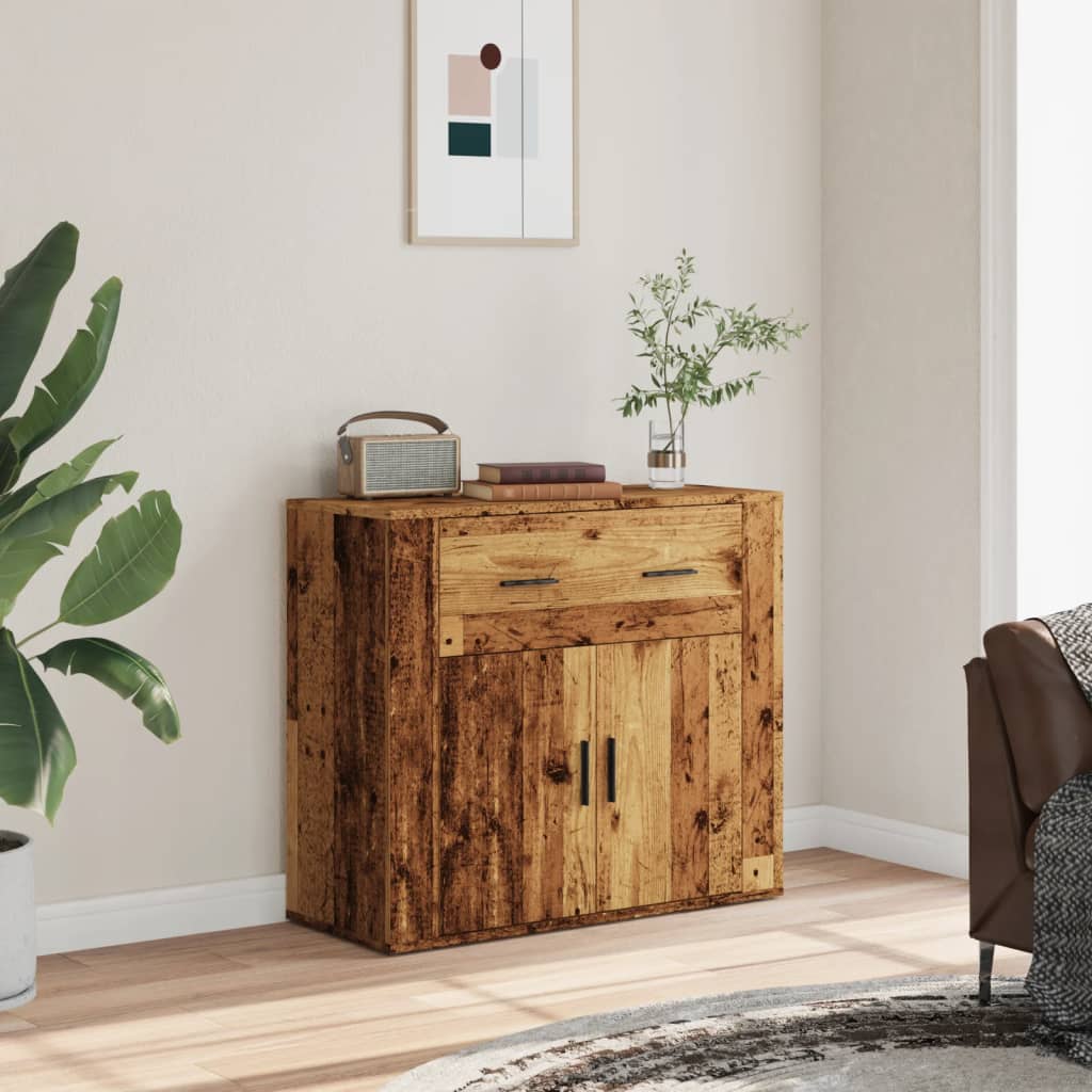 Buffet vieux bois 80x33x70 cm bois d'ingénierie - XIOS
