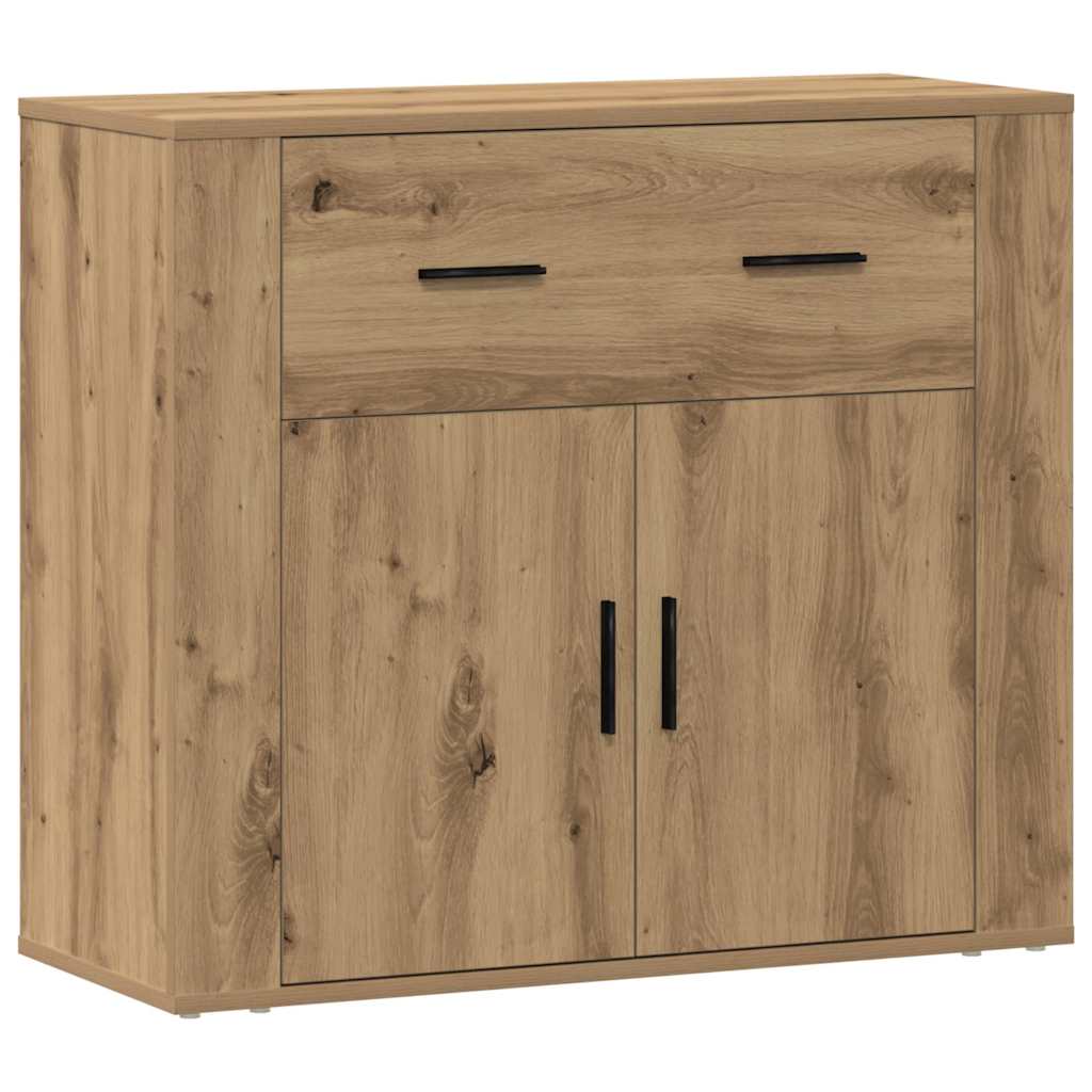 Buffet chêne artisanal 80x33x70 cm bois d'ingénierie - XIOS