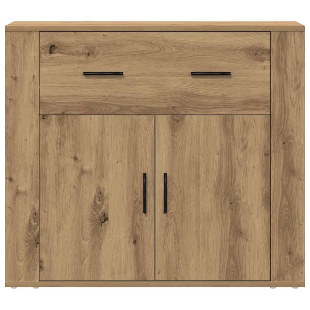 Buffet chêne artisanal 80x33x70 cm bois d'ingénierie - XIOS