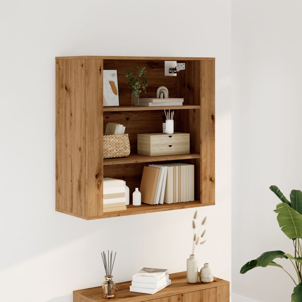 Armoire murale chêne artisanal 80x33x80 cm bois d'ingénierie - XIOS