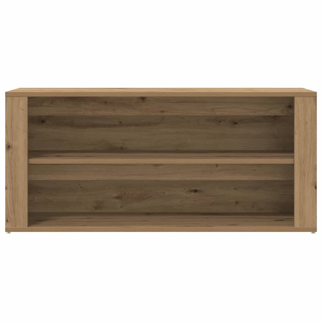 Banc à chaussures chêne artisanal 100x35x45cm bois d'ingénierie - XIOS