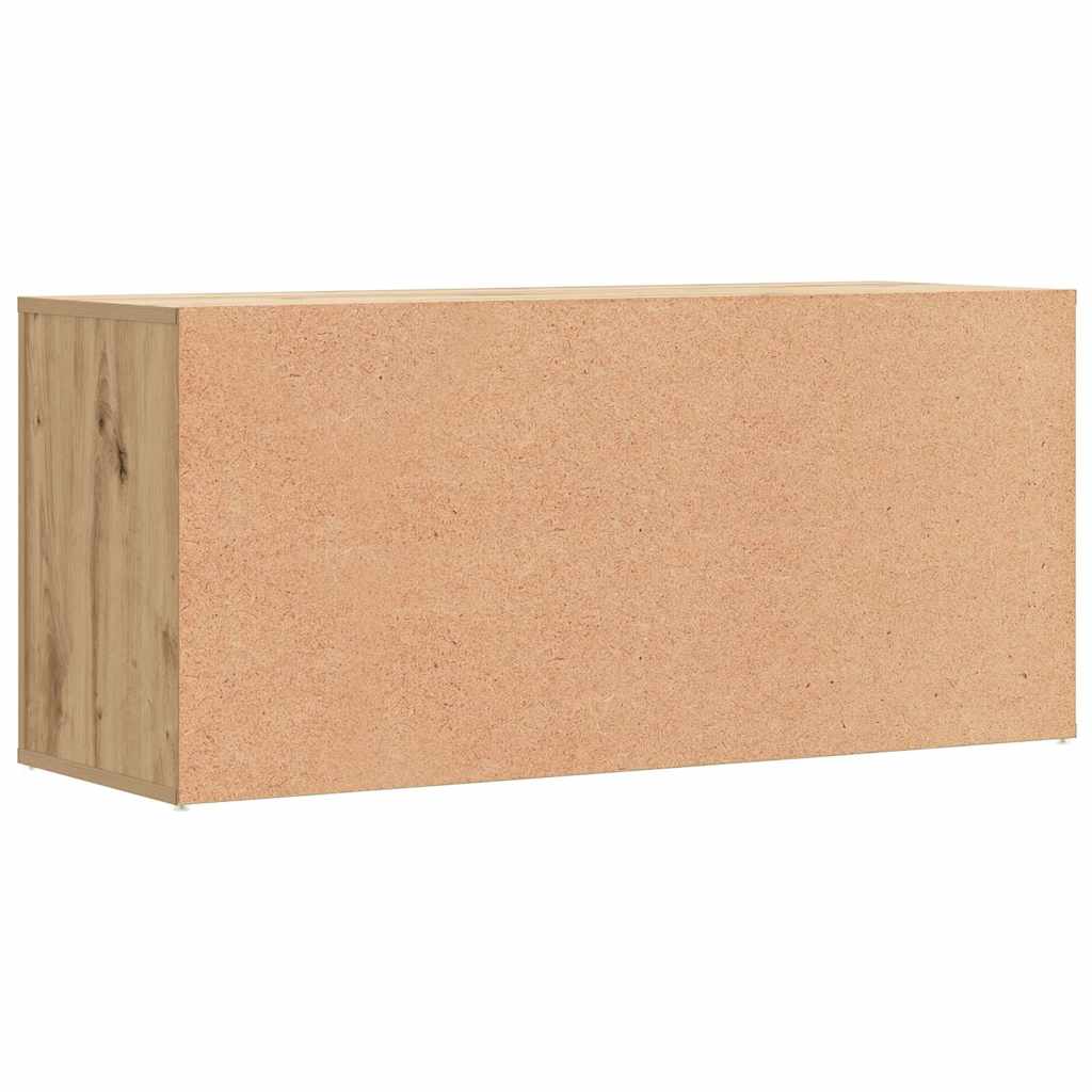 Banc à chaussures chêne artisanal 100x35x45cm bois d'ingénierie - XIOS