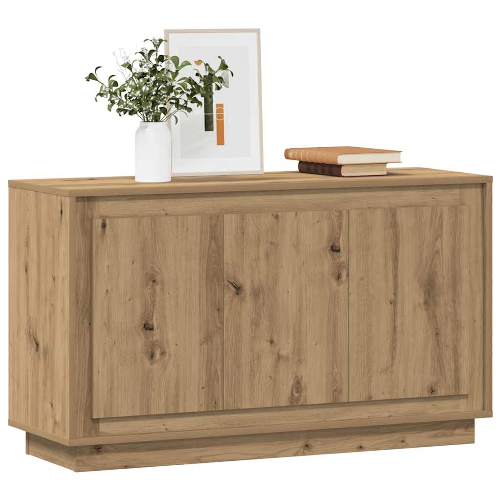 Buffet chêne artisanal 102x35x55 cm bois d'ingénierie - XIOS
