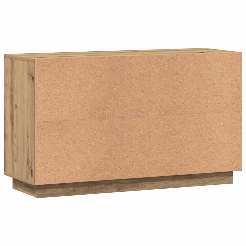 Buffet chêne artisanal 102x35x55 cm bois d'ingénierie - XIOS