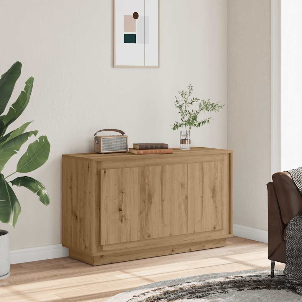 Buffet chêne artisanal 102x35x55 cm bois d'ingénierie - XIOS