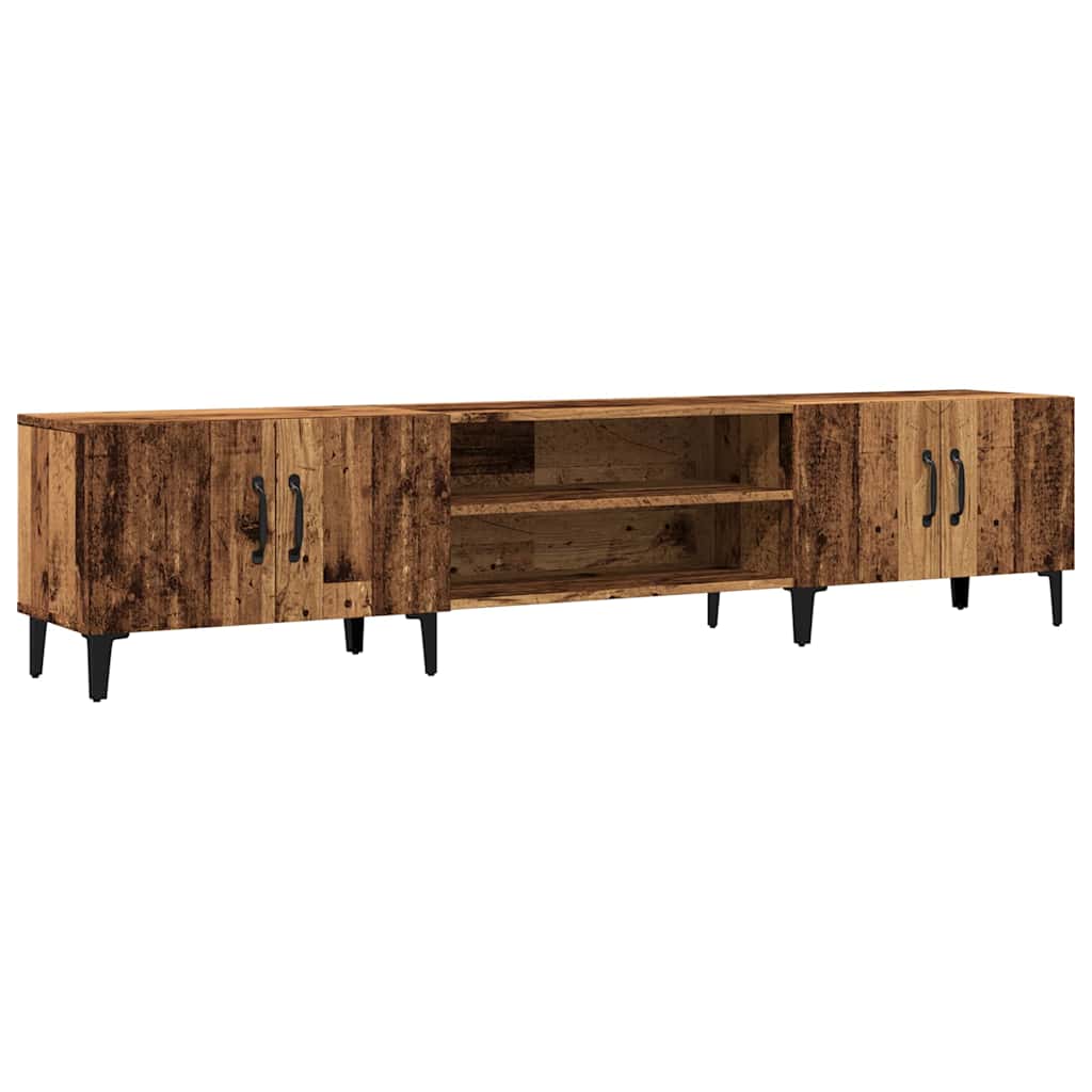 Meuble TV vieux bois 180x31,5x40 cm bois d'ingénierie - XIOS