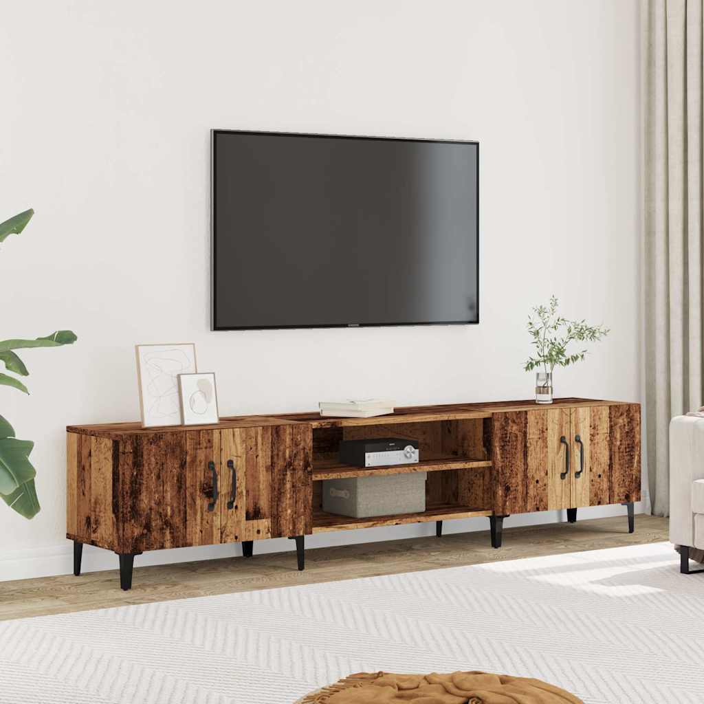 Meuble TV vieux bois 180x31,5x40 cm bois d'ingénierie - XIOS