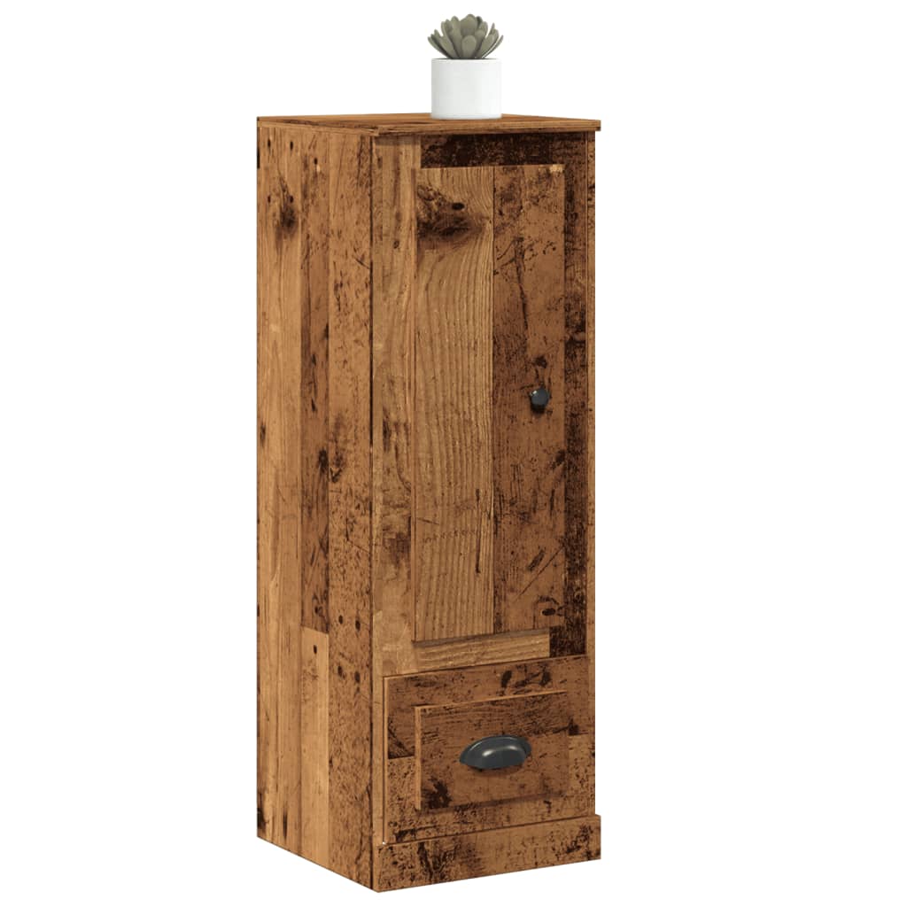 Buffet haut vieux bois 36x35,5x103,5 cm bois d'ingénierie - XIOS
