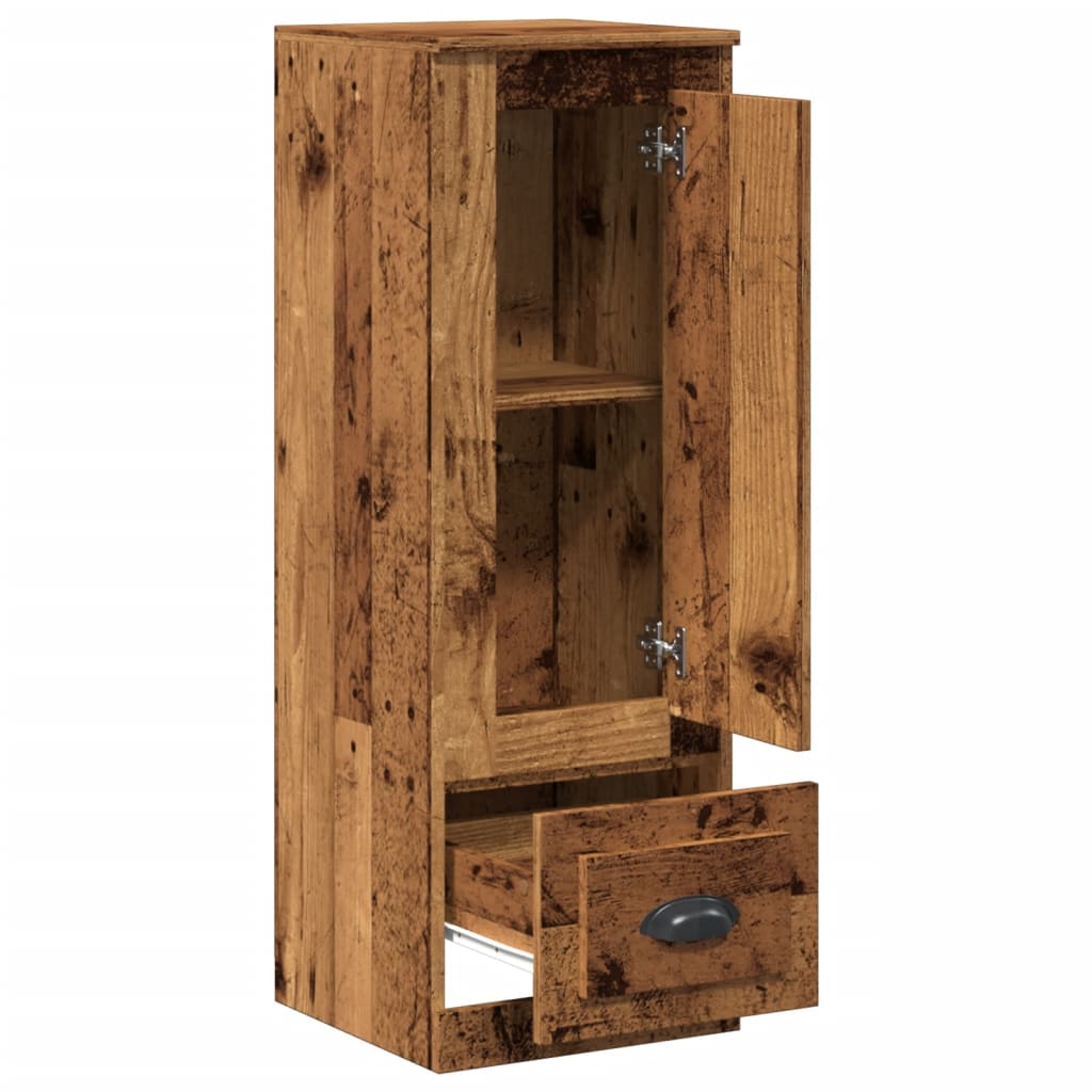 Buffet haut vieux bois 36x35,5x103,5 cm bois d'ingénierie - XIOS