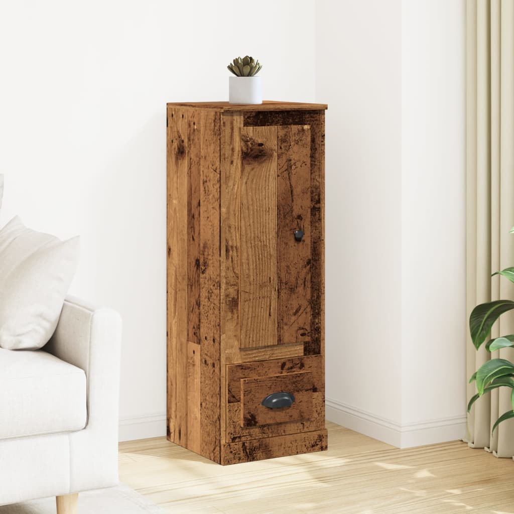 Buffet haut vieux bois 36x35,5x103,5 cm bois d'ingénierie - XIOS