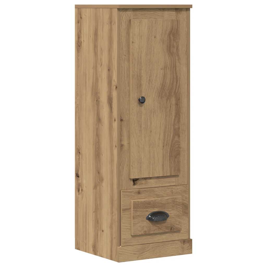 Buffet haut chêne artisanal 36x35,5x103,5 cm bois d'ingénierie - XIOS