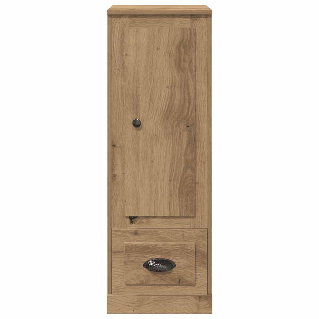 Buffet haut chêne artisanal 36x35,5x103,5 cm bois d'ingénierie - XIOS