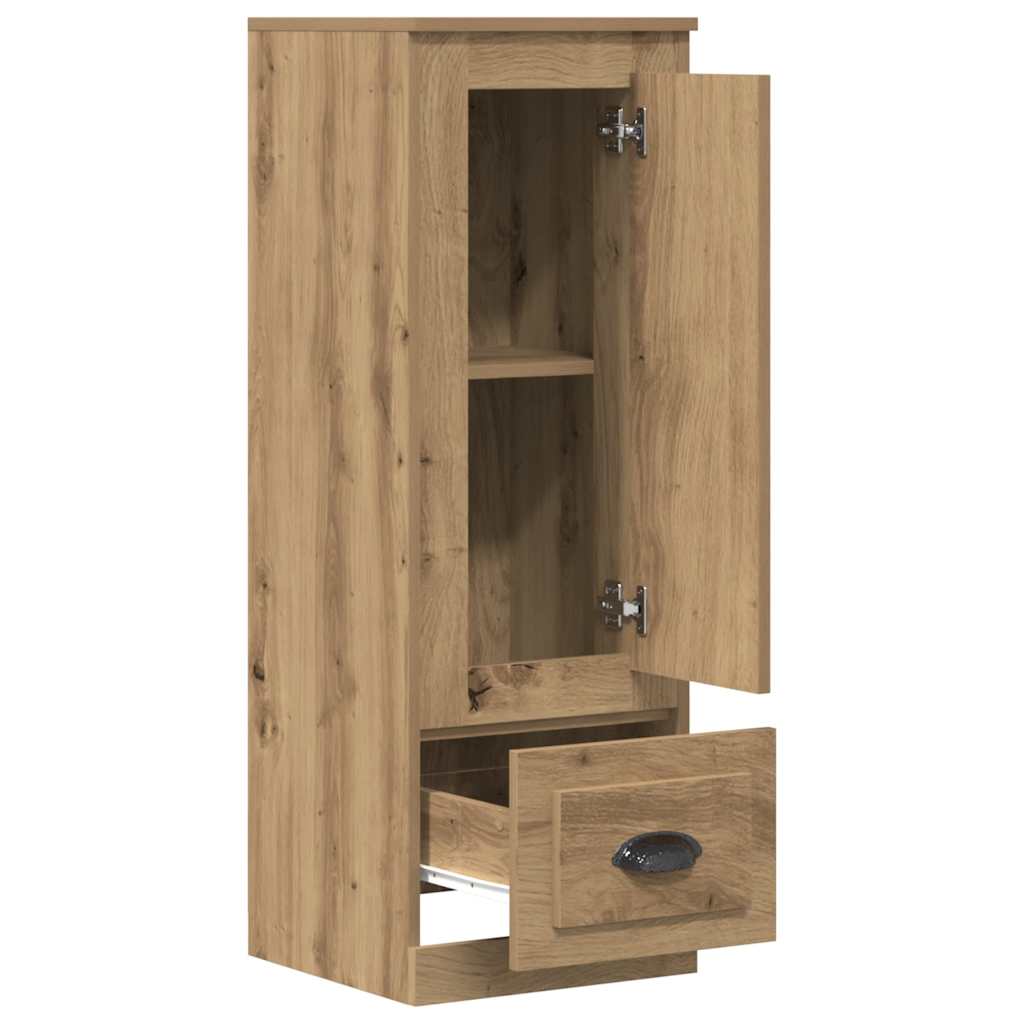 Buffet haut chêne artisanal 36x35,5x103,5 cm bois d'ingénierie - XIOS