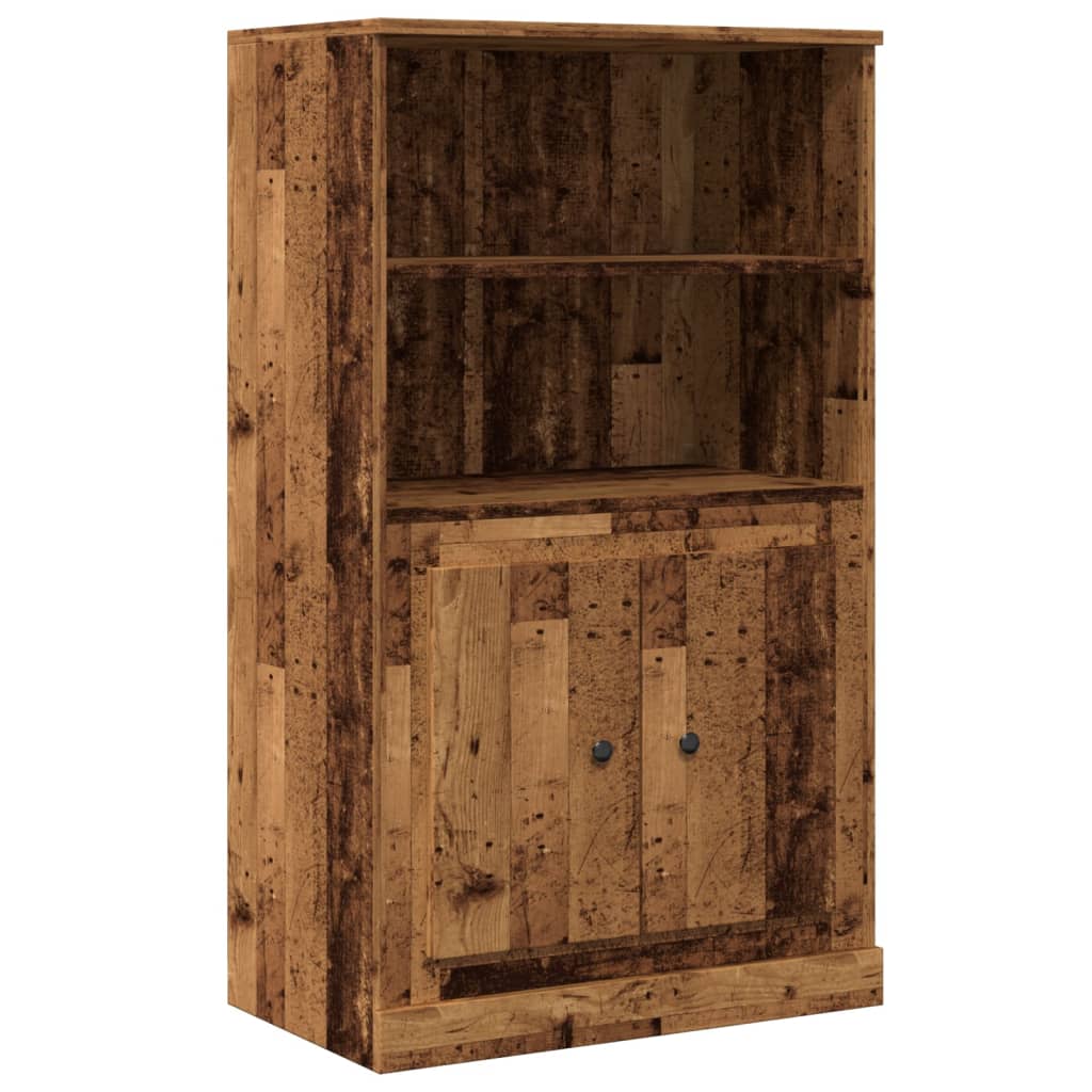 Buffet haut vieux bois 60x35,5x103,5 cm bois d'ingénierie - XIOS