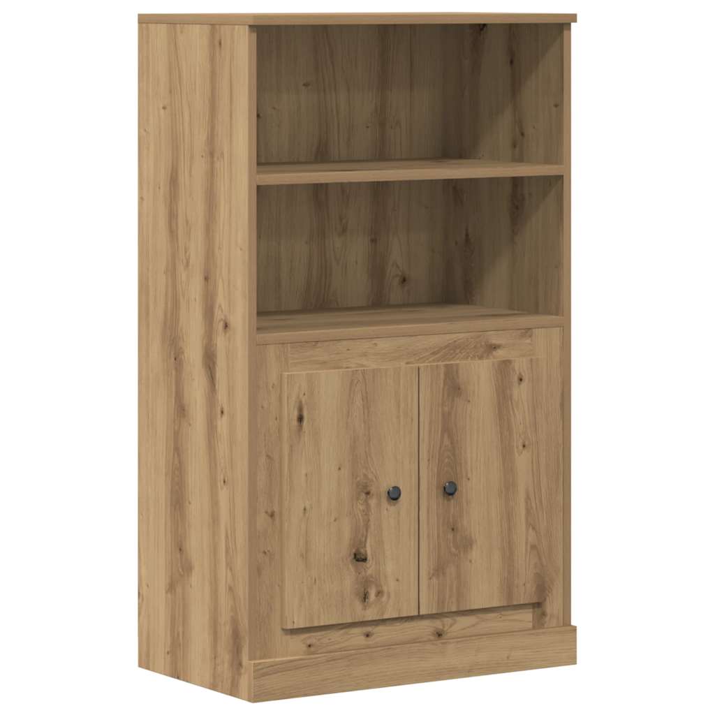 Buffet haut chêne artisanal 60x35,5x103,5 cm bois d'ingénierie - XIOS