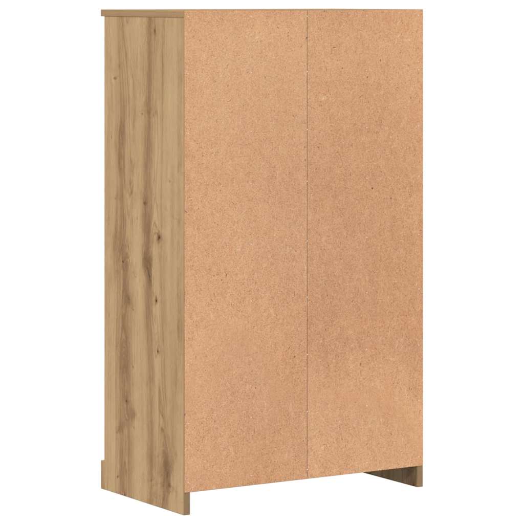 Buffet haut chêne artisanal 60x35,5x103,5 cm bois d'ingénierie - XIOS