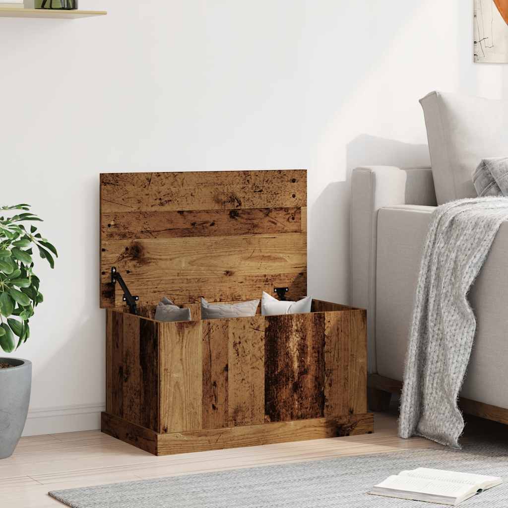Boîtes de rangement vieux bois 70x40x38 cm bois d'ingénierie - XIOS