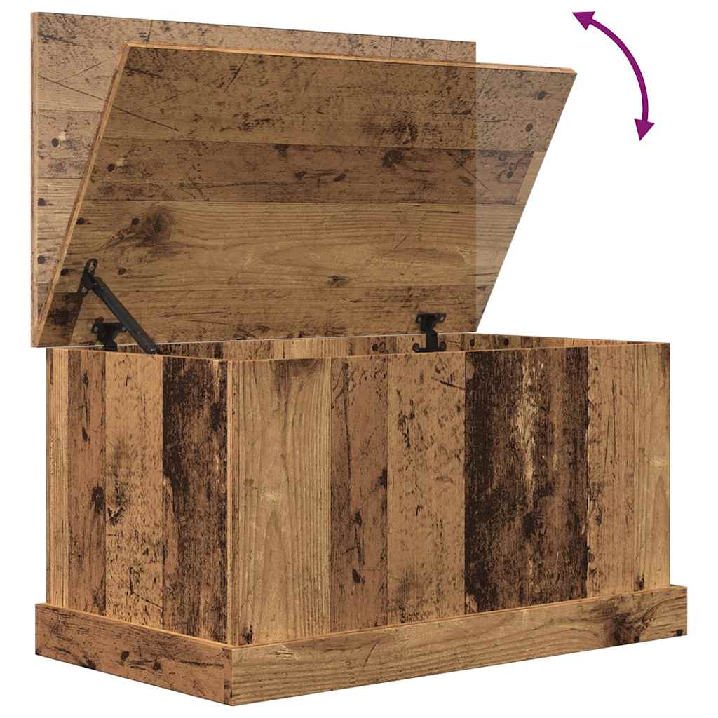 Boîtes de rangement vieux bois 70x40x38 cm bois d'ingénierie - XIOS