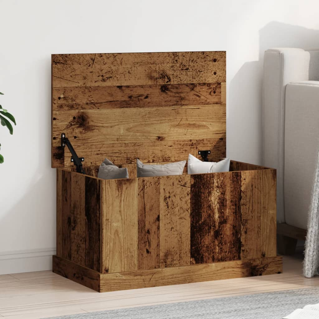 Boîtes de rangement vieux bois 70x40x38 cm bois d'ingénierie - XIOS