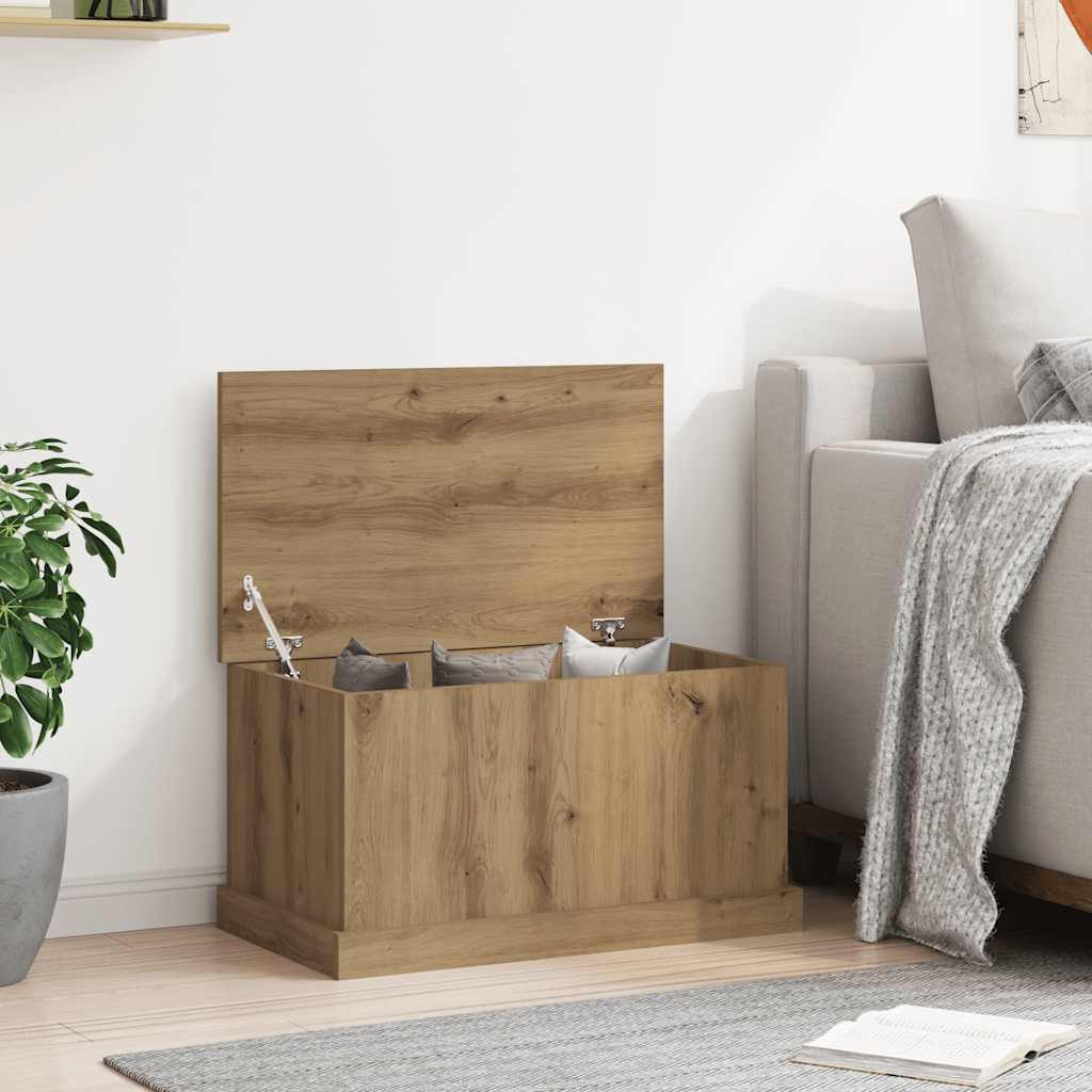 Boîtes de rangement chêne artisanal 70x40x38 cm bois ingénierie - XIOS
