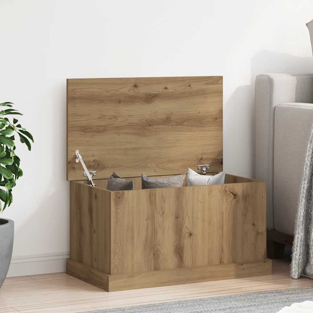 Boîtes de rangement chêne artisanal 70x40x38 cm bois ingénierie - XIOS